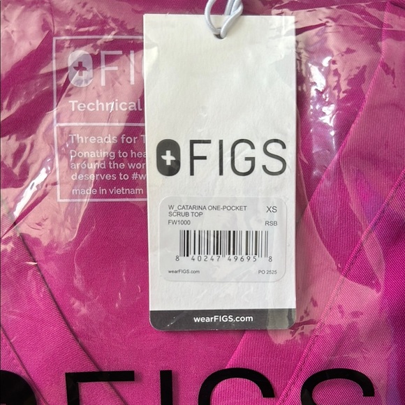 Figs Raspberry Pink Scrubs Set - Picture 2 of 2